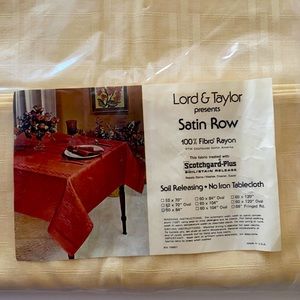 Lord and Taylor. Satin roll 100%  fibro  rayon vintage tablecloth